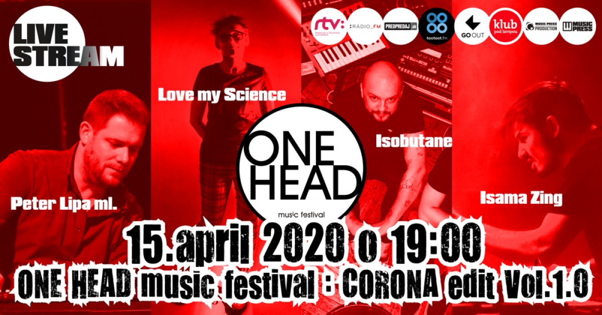 Unikátny live stream festivalu ONE HEAD už 15. apríla z Klubu pod Lampou Unikátny live stream festivalu ONE HEAD už 15. apríla z Klubu pod Lampou